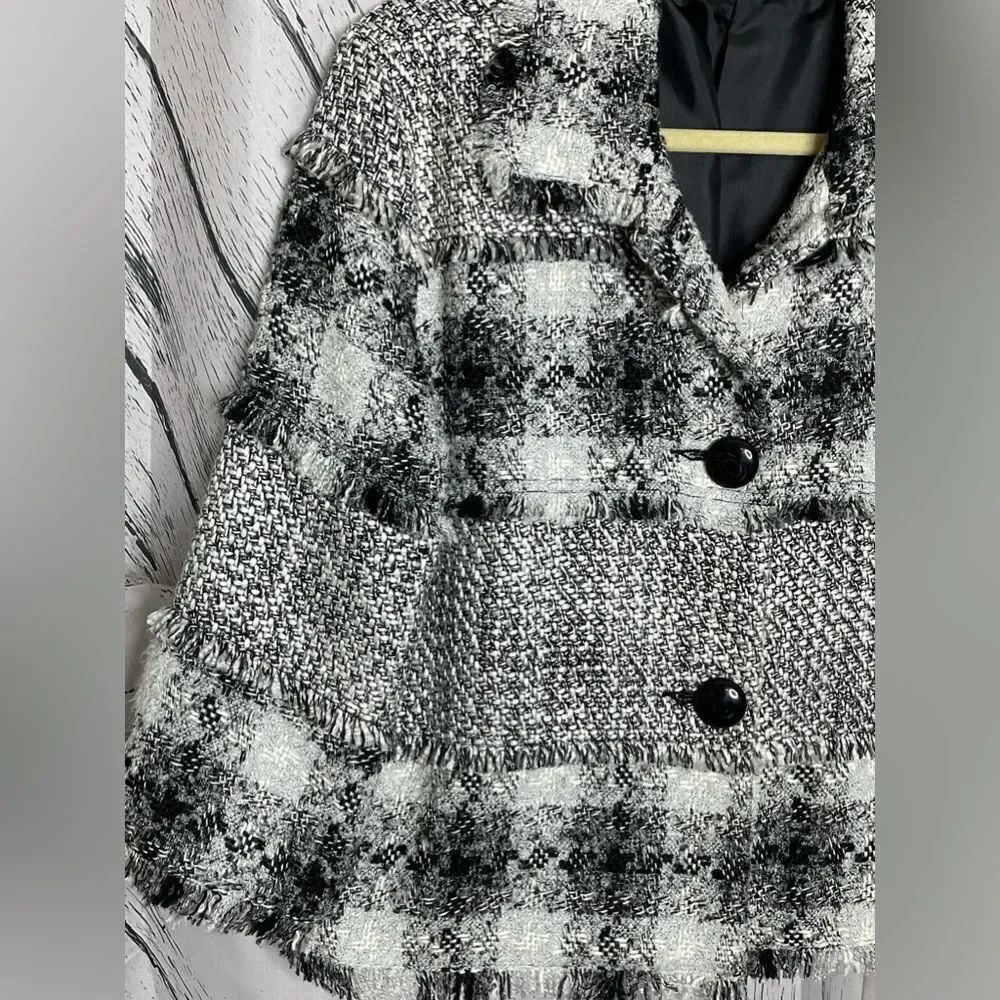 Ruby Rd. Frayed Tweed Jacket Cropped MP - Picture 3 of 5